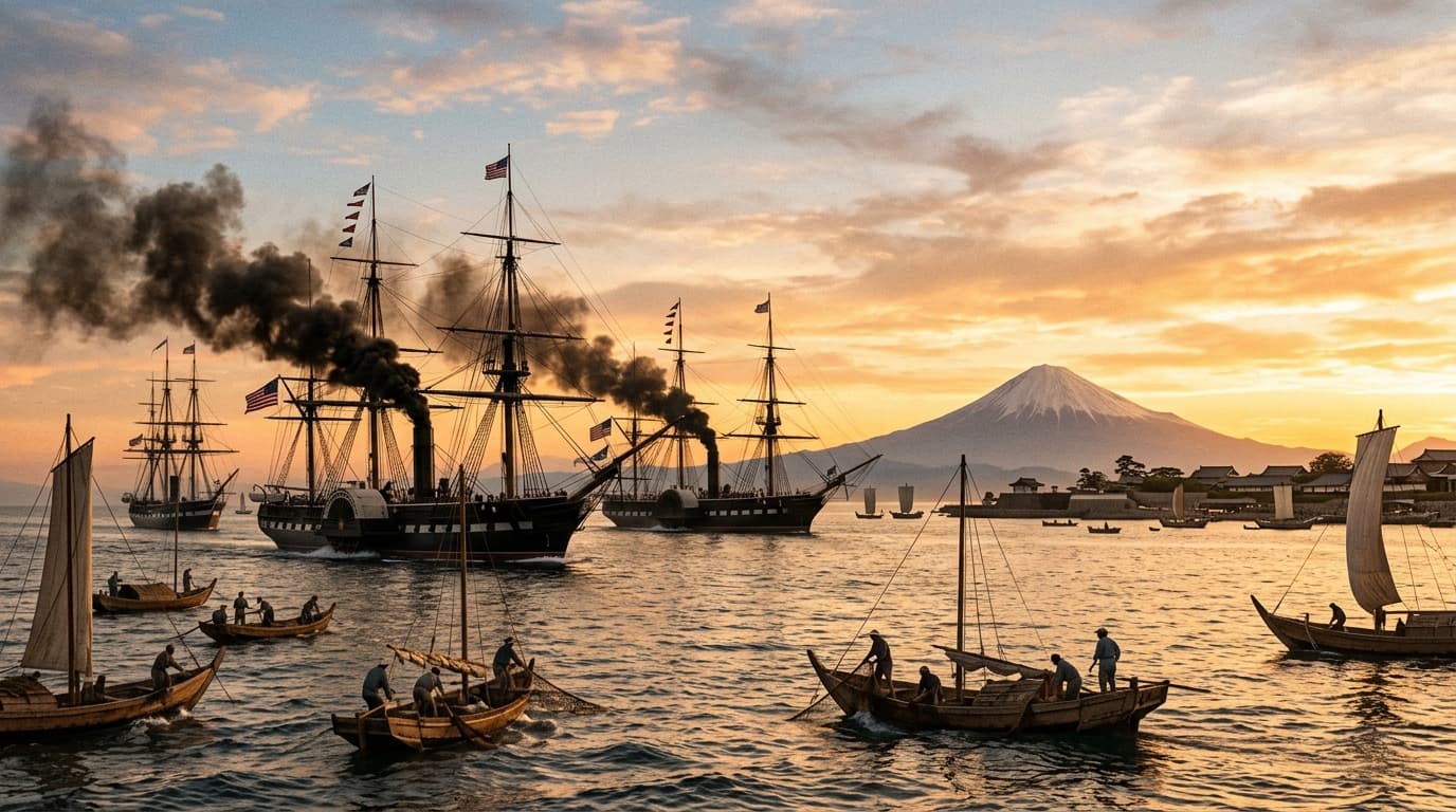 Black Ships — Commodore Perry Forces Japan Open (1853-1854)